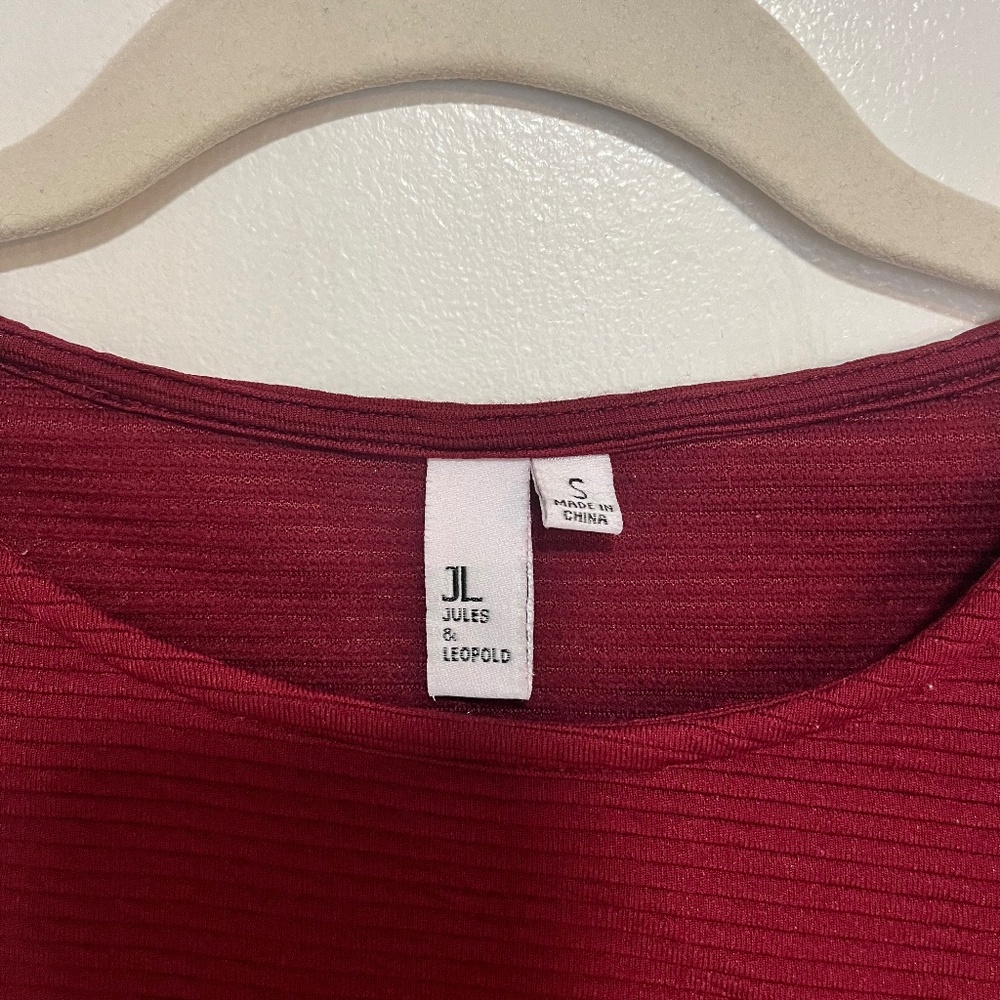 Burgundy 3/4 Quarter Sleeve